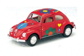 Volkswagen Beetle с рисунком - 4 цвета в ассортименте 1:32