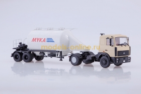 МАЗ-5432 седельный тягач (поздняя кабина) + АСП-25 полуприцеп-муковоз 1:43