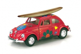 Volkswagen Beetle Surfing с рисунком - 4 цвета в ассортименте 1:32