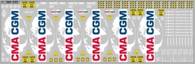 Набор декалей Контейнеры CMA GGM - вариант 1 - 100х140 мм. 1:43