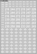 Набор декалей Номера и эмблемы для десантной военной техники (ВДВ) - 100х140 мм. 1:43