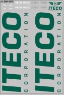 Набор декалей Транспортная компания ITECO - зеленый - 100х140 мм. 1:43