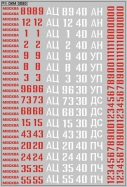 Набор декалей Надписи и номера для пожарных автомобилей (Москва) - 100х140 мм. 1:43