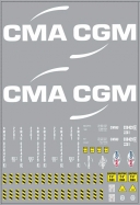 Набор декалей Контейнеры CMA GGM - вариант 3 - 100х140 мм. 1:43