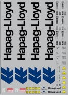 Набор декалей Контейнеры Hapag-Lloyd - 100х140 мм. 1:43