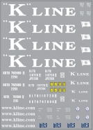 Набор декалей Контейнеры K-Line - 100х140 мм. 1:43