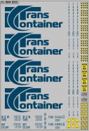 Набор декалей Контейнеры TransContainer - синий - 200х140 мм. 1:43