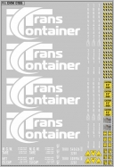 Набор декалей Контейнеры TransContainer - белый - 200х140 мм. 1:43