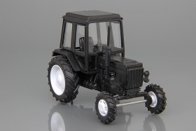 МТЗ-82 Трактор (пластик) - черный/белые диски 1:43