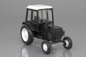 МТЗ-82 Трактор (пластик, Люкс) - черный/белая крыша и диски 1:43