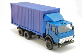 КАМАЗ-53212 контейнер - синий 1:43