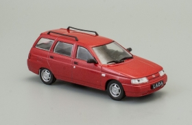 ВАЗ-2111 - красный - №238 с журналом 1:43