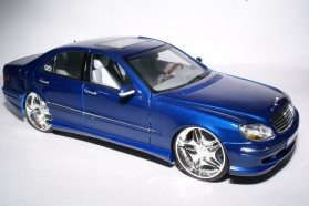 Mercedes-Benz S55 AMG - синий металлик - тюнинг 1:18