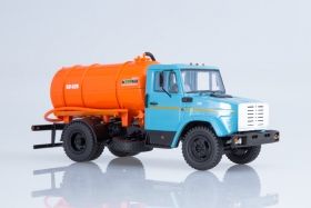 ЗиЛ-4333 вакуумная машина КО-520 - синий/оранжевый 1:43