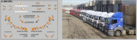 Набор декалей Транспортная компания LOGINOF - вариант 4 - 100х70 мм. 1:43