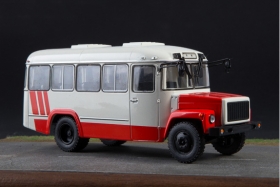 КАвЗ-3976 автобус среднего класса - №10 с журналом (+наклейка) 1:43