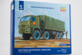 КАМАЗ-6560 (рестайлинг) бортовой с тентом - сборная модель 1:43