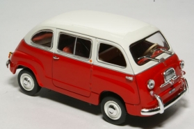 Fiat 600 Multipla - 1963 - red and white 1:43