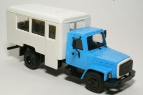 Горький-3307 вахтовый автобус - синий/белый 1:43