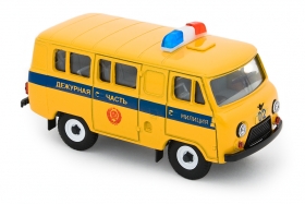 УАЗ-3962 автобус - милиция СССР - желтый 1:43