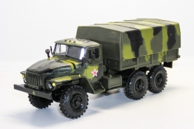 Миасский грузовик-4320 бортовой с тентом - камуфляж хаки 1:43