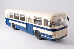Ликинский автобус-677 автобус городской - бежевый/синий 1:43