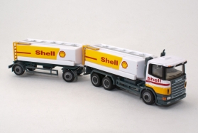 Scania 144L 530 цистерна «Shell» + прицеп-цистерна 1:87