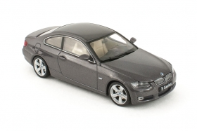 BMW 3-series Coupe - 2007 - sparkling graphite metallic - с открывающимся капотом 1:43