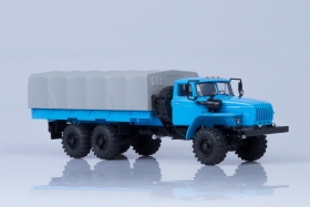 Миасский грузовик-4320-0911 бортовой с тентом - синий 1:43