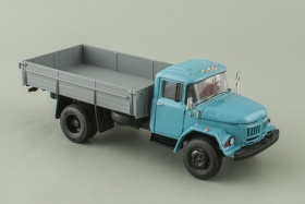 АМУР-53131 бортовой (улучшенная детализация) - голубой/серый 1:43