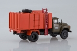 ЗиЛ-130 мусоровоз с боковой загрузкой КО-413 - хаки/оранжевый 1:43