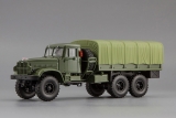 КрАЗ-214Б бортовой с тентом - 1963-1979 гг. - зеленый глянцевый 1:43