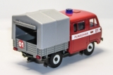 УАЗ-39094 «Фермер» бортовой с тентом (металл) - пожарный 1:43