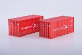МАЗ-938920 полуприцеп-контейнеровоз + контейнеры Hamburg Sud 1:43