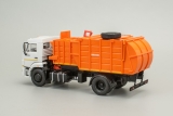 КАМАЗ-43253 (Euro 4, рестайлинг) мусоровоз МКМ-4503 - белый/оранжевый 1:43