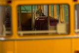 Ликинский автобус-677М городской автобус - охра/белые двери 1:43