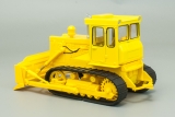 Т-130 трактор гусеничный с бульдозерным оборудованием - желтый - №59 с журналом 1:43