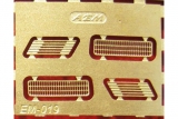 Решетка радиаторная (хром) + дефлекторы (под покраску) ВАЗ-2106 - набор фототравления 1:43