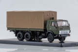 КАМАЗ-53212 бортовой с тентом - хаки 1:43