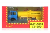 МАЗ-500А топливозаправщик ТЗ-500 - голубой/желтый 1:43
