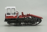ТТ-4М трактор трелевочный - вишневый/белый - №48 с журналом 1:43