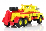КрАЗ-260 грузовой эвакуатор БРО-200 - желтый/красный 1:43