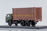 КАМАЗ-53212 контейнер 20 футов - хаки/коричневый 1:43