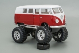 Volkswagen Т1 Bus Big Foot - 1962 - красный/белый - без коробки 1:32