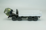 Миасский грузовик-532301 бортовой с тентом - кузов серый - камуфляж хаки 1:43