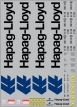 Набор декалей Контейнеры Hapag-Lloyd - 100х140 мм. 1:43
