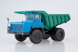 БелАЗ-540А (решётка с 5 поперечинами) карьерный самосвал - синий/зеленый 1:43