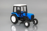 МТЗ-82 Трактор (пластик, люкс) - синий/черный/белая крыша и диски 1:43