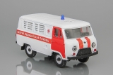 УАЗ-3962 автобус (металл) - скорая помощь - белый/красный 1:43