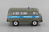 УАЗ-3962 автобус (пластик) - дежурная часть 02 - хаки матовый 1:43